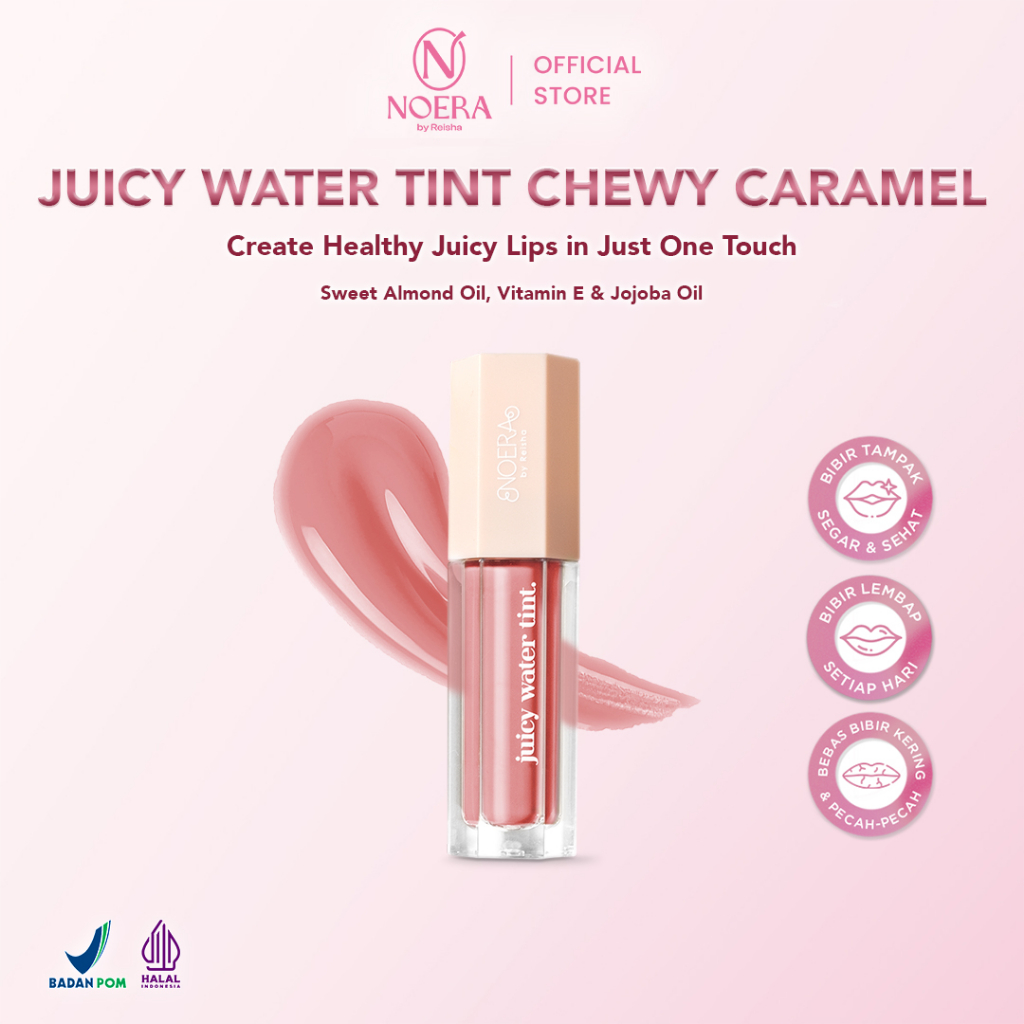 Noera Juicy Water Tint - Chewy Caramel - Lip Tint Noera BPOM