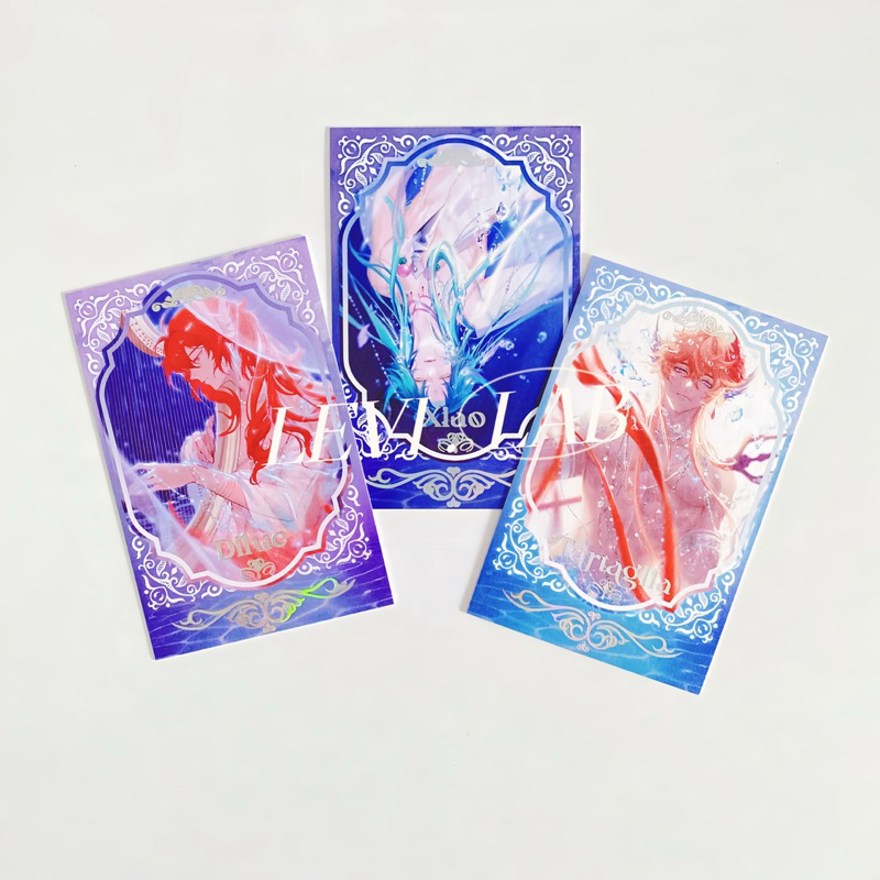 Photocard Childe Xiao Diluc Merman Genshin Impact