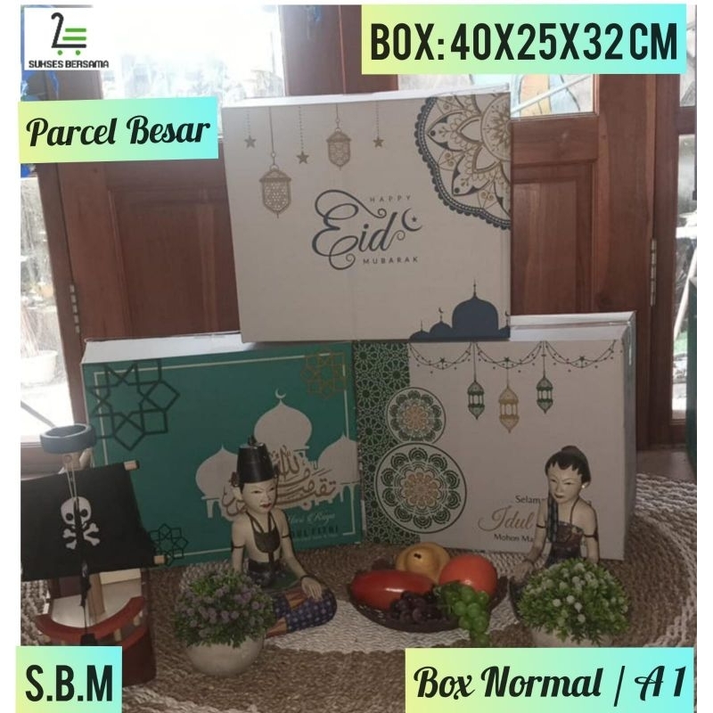 Box Parcel 40x25x32cm(Besar)/Kardus/kardus lebaran/katdus parcel/sembako/ied mubarak/idulfitri/
