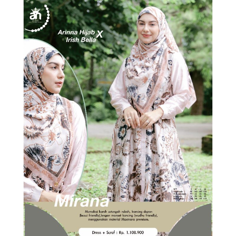 Mirana X irish bellaArinna Series  by Arinna hijab | Gamis Wanita | Gamis terbaru  | Maxmara Premium