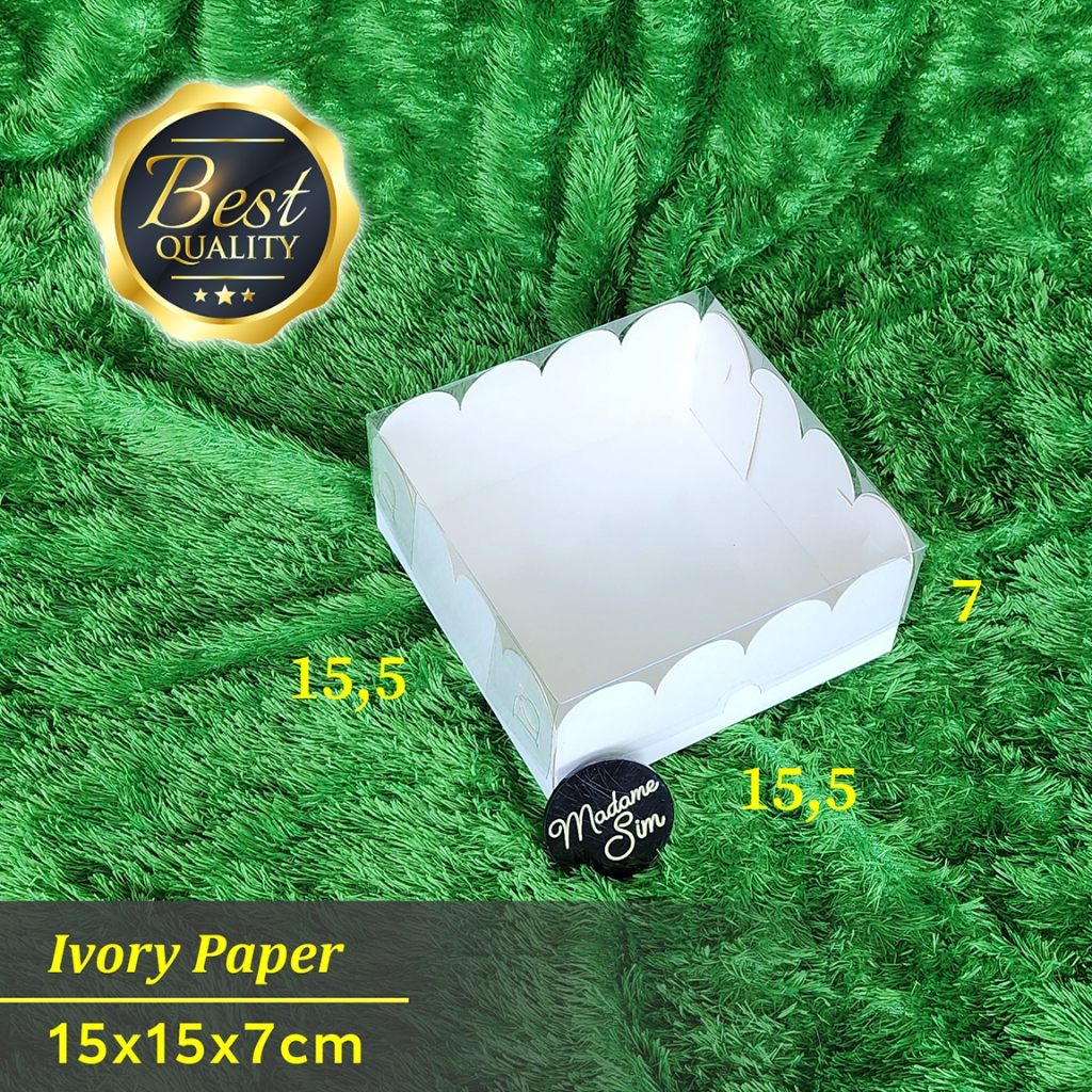 

BOX MIKA PUTIH - DUS BOLU - KOTAK BROWNIES - KARDUS 15x15x7 (ISI : 10 PCS)