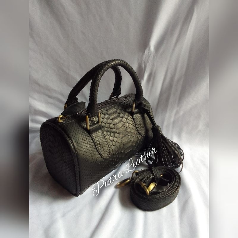Mini Speedy Bag/20cm/Tas Kulit Ular.