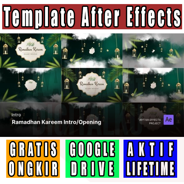 Intro Opening Video Hari Raya Ramadan Ramadhan Kareem Template After Effects