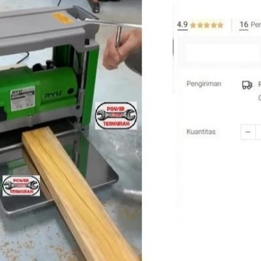 

Ketam Meja RYU RPP12 Portable Table Planer Duduk Serut RPP 12" Planner