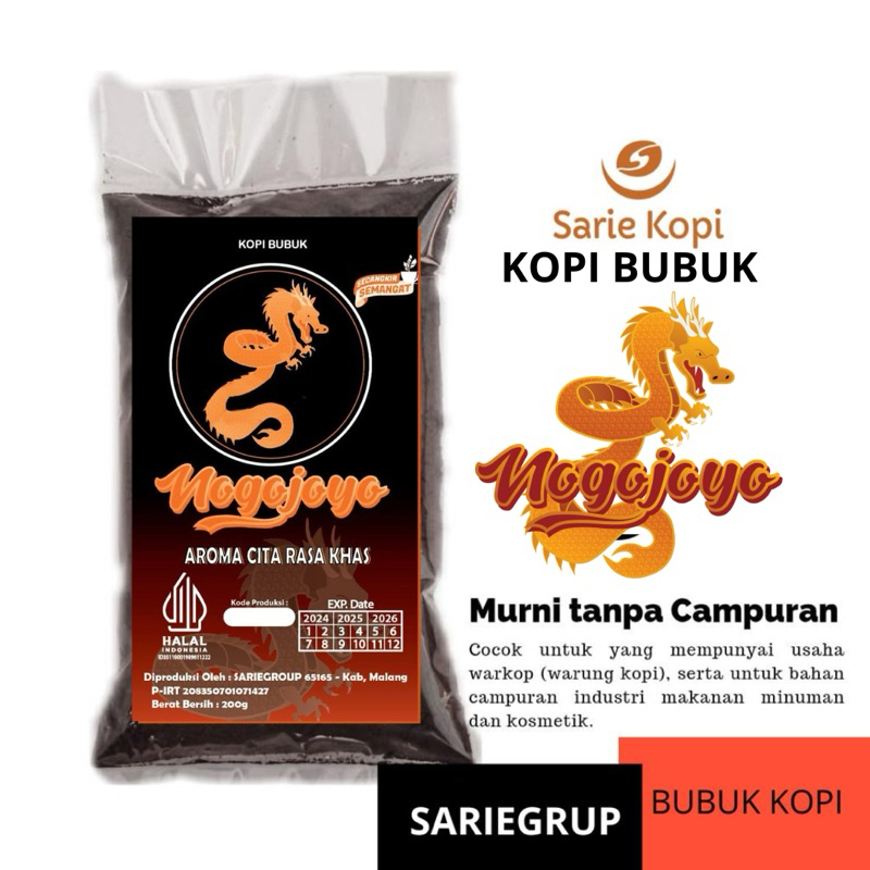 

KOPI BUBUK NOGOJOYO MURNI SETENGAH KG 1/5 KG