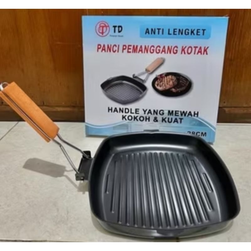 TEFLON PANGGANG ANTI LENGKET/SQUARE GRILL PAN