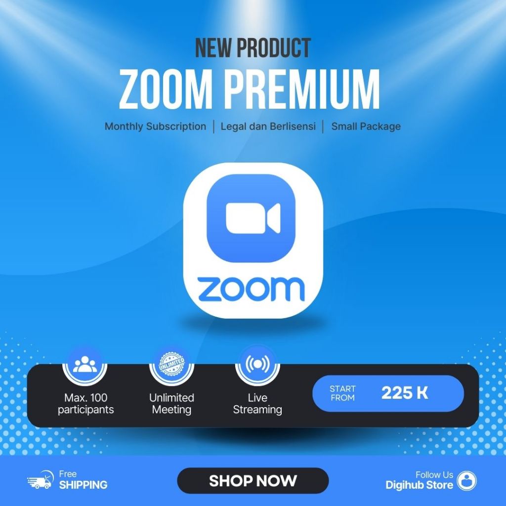 ZOOM PREMIUM – Small Package Langganan Bulanan (100 Peserta)