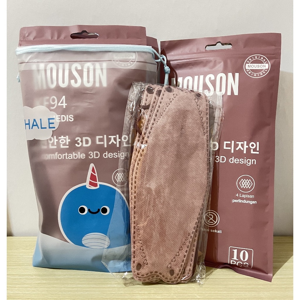 Masker KF94 MOUSON isi 50 pcs GRATIS POUCH