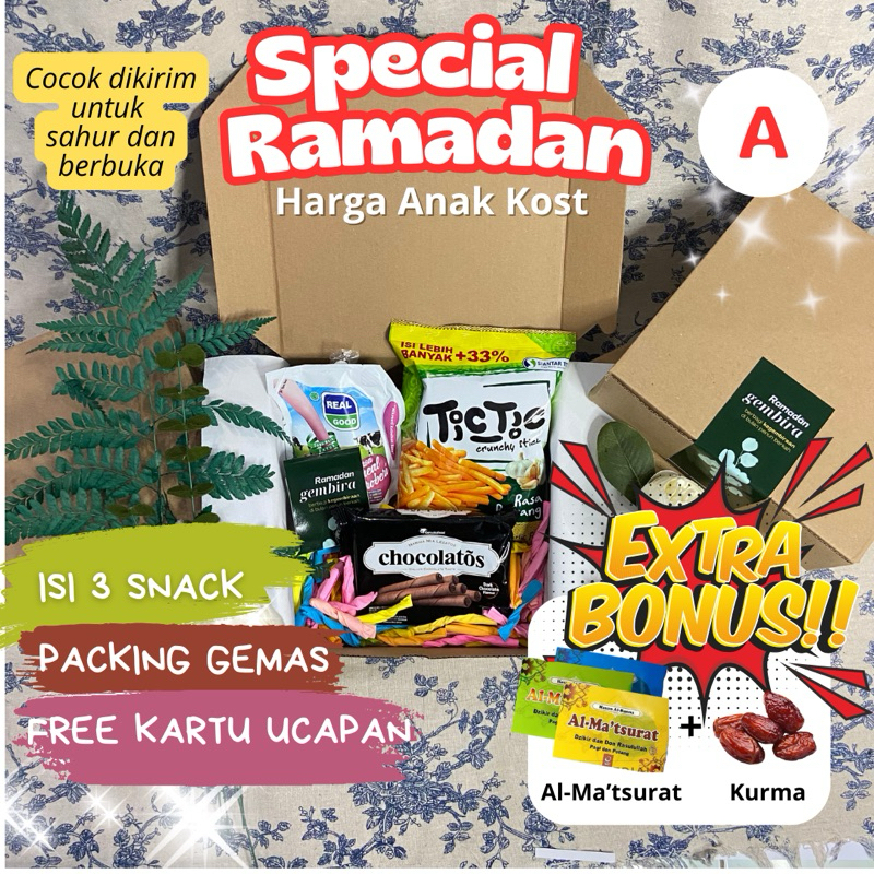 

Hampers snack box set lucu gemas ramadhan buka puasa wisuda ulang tahun valentin gift box yang ramah untuk anak kos