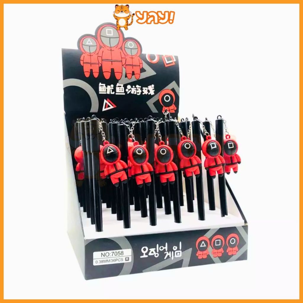 

YAY! PULPEN GEL GANTUNGAN BONEKA SQUID GAME / BALL PEN/ PENA GANTUNG HIAS LUCU