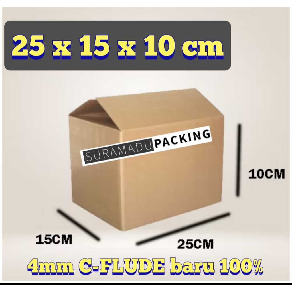 

Kardus box karton packing 25x15x10 cm Packing Polos dan Tebal 4mm C FLUDE
