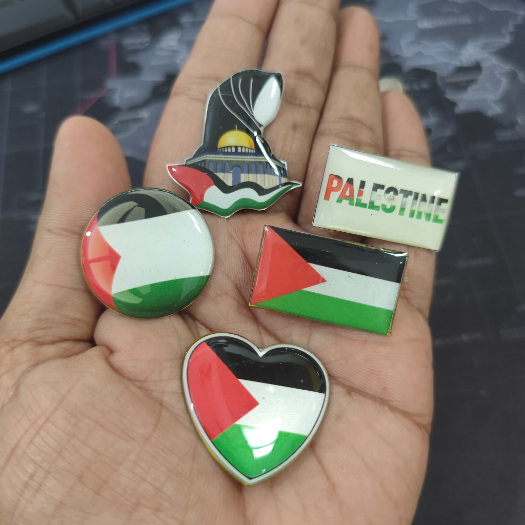 Pin Palestina / Pin wanita Palestina / bendera palestina [ foto asli ]
