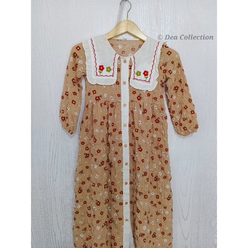 Dress Liberty Anak Motif Bunga | Gamis Anak Usia Tanggung | Dress Anak Perempuan Motif Bunga