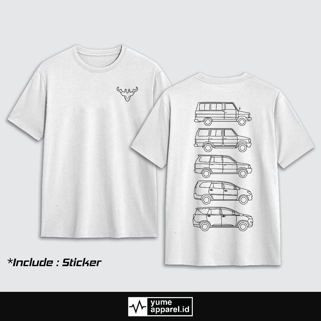 KAOS BAJU DISTRO MOBIL TOYOTA KIJANG KOTAK KAPSUL INNOVA REBORN