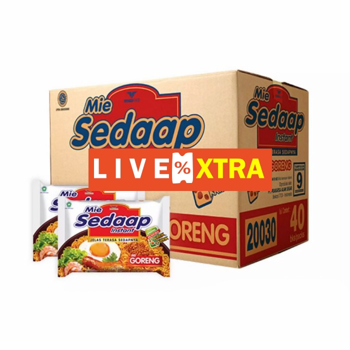 

MIE SEDAAP GORENG/SOTO/AYAM BAWANG PAKET 2 DUS