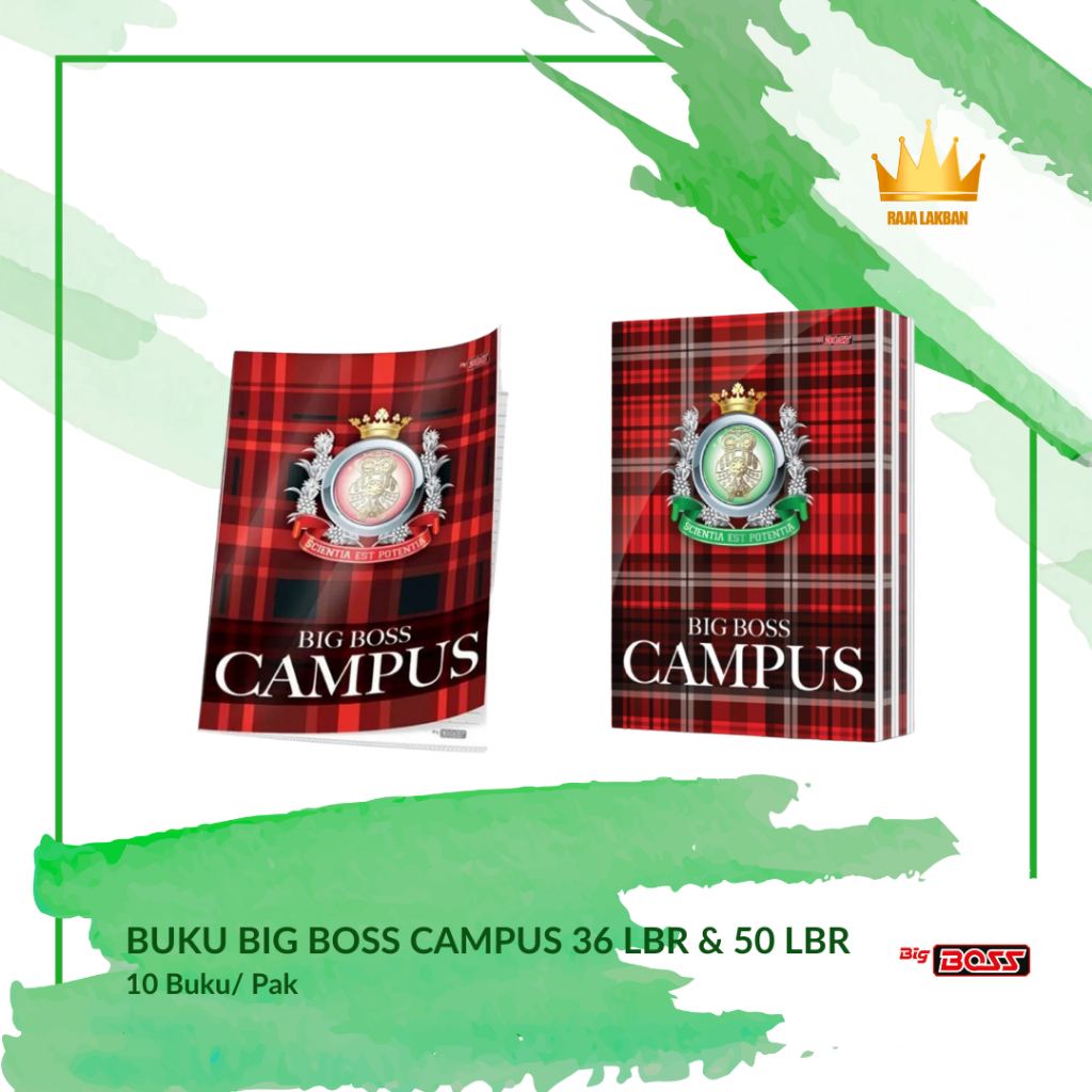 

Buku tulis Sekolah Big Boss Campus/ 36 Lembar & 50 Lembar - Pak