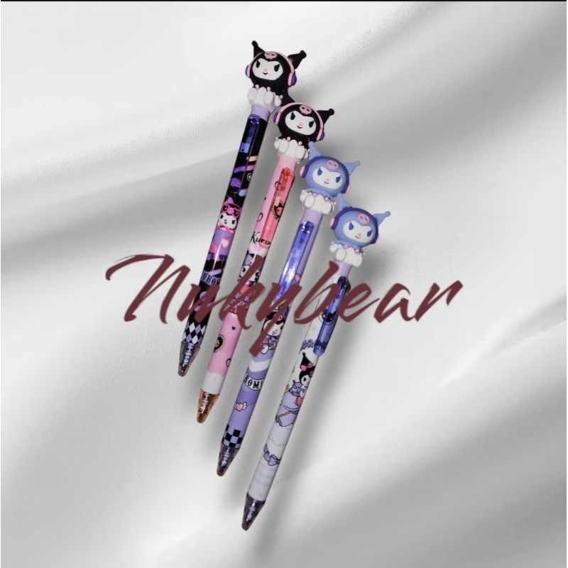 

Pen Premium Sanrio Karakter Kuromi - Pulpen Tinta Hitam