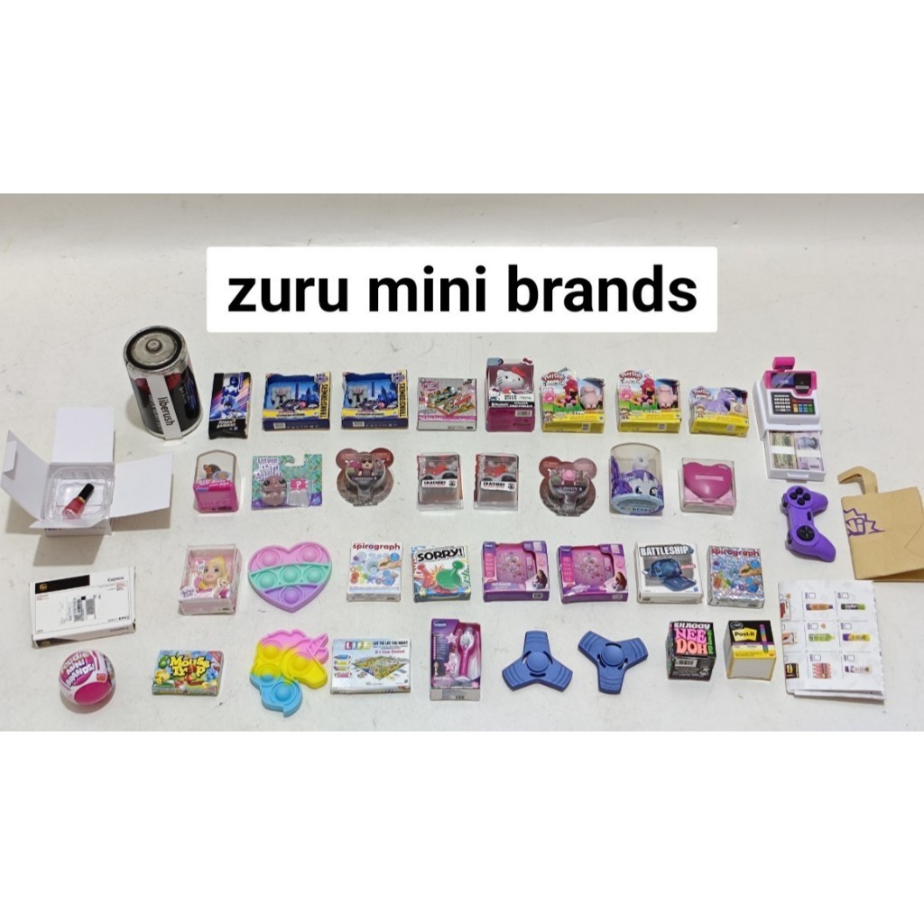 Set zuru mini brands toys power rangers blue ranger , transformers cyberverse megatron , mini food c