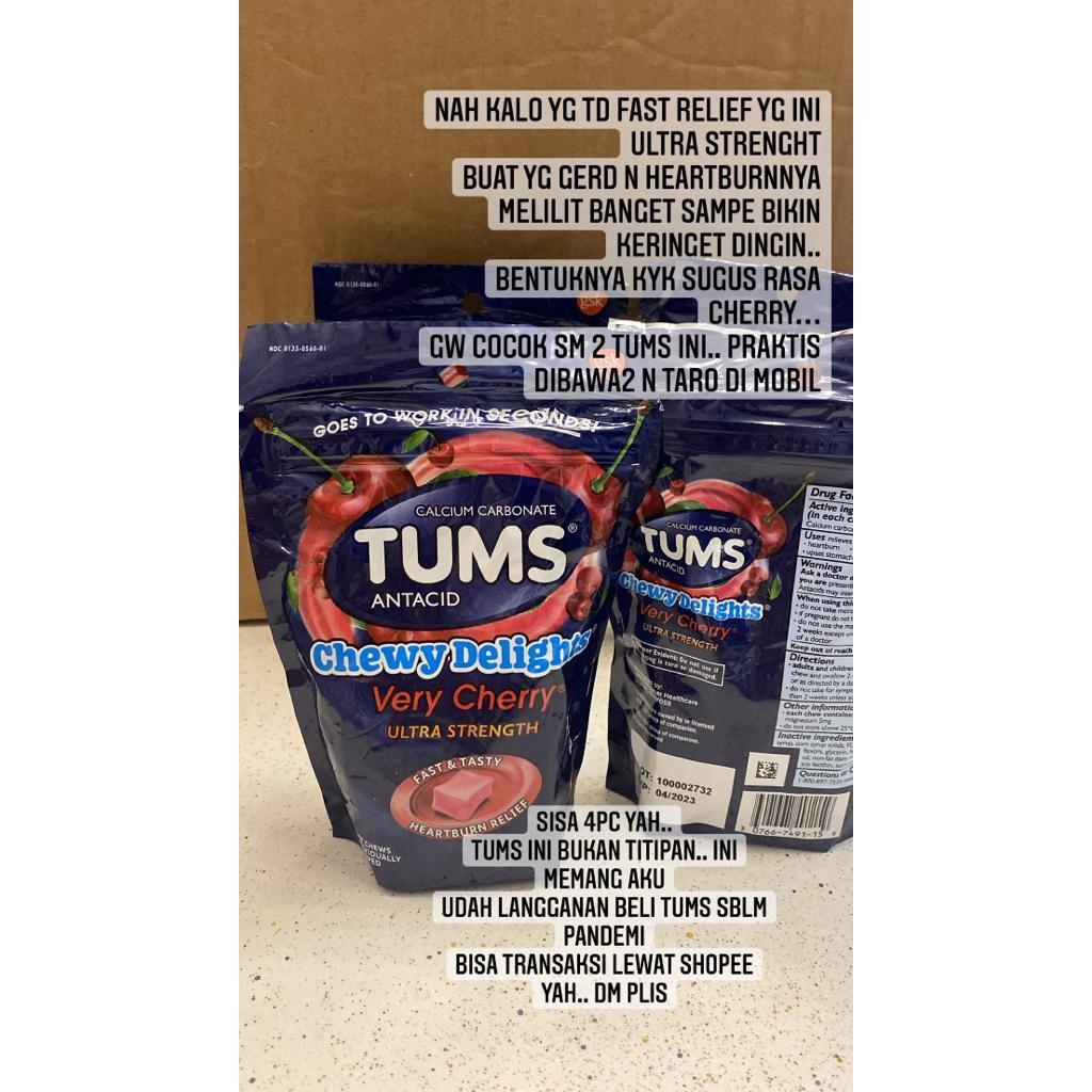 

bGF TUMS Permen Ultra Extra Asam Lambung Maag Gerd Gas Relief SugarFree