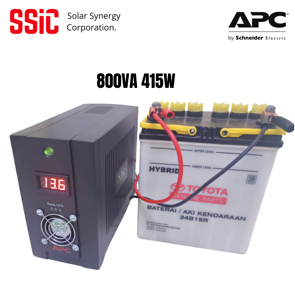 SSIC - UPS APC 800VA Modifikasi Aki External Tahan Berjam Jam Dengan Fan Pendingin