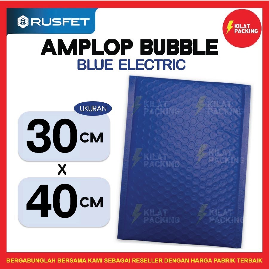 

Amplop Bubble Packaging Online Bubble Mailer Polybubble Blue Electric 30x40cm Satuan