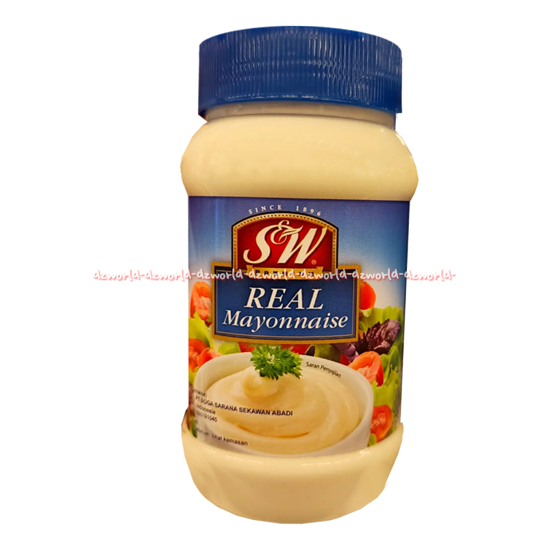 

S&W Premium 443ml Real Mayonnaise Saos Mayonais Mayones Putih SW Mengandung Telur Mustard