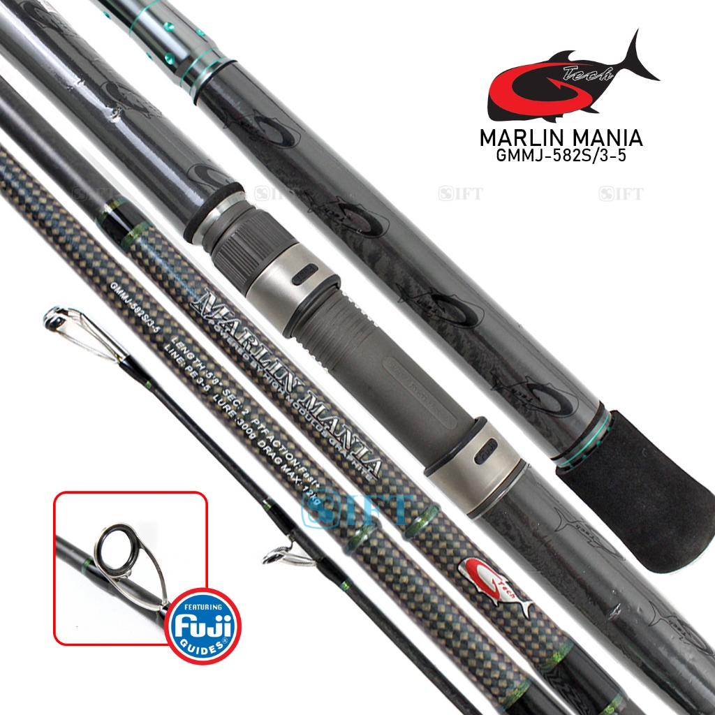 Joran Jigging G-TECH MARLIN MANIA 170 180 210 CM | Fuji Guides + Seat Butt Joint | Spinning Dasaran 