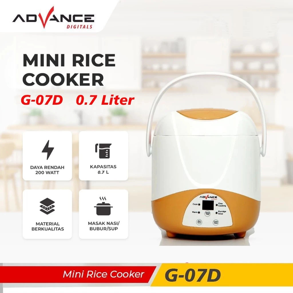 【Bisa dikirim hari ini】Advance Rice Cooker Mini Digital Series 0.7L Penanak Nasi Serbaguna 3 in 1 Ma