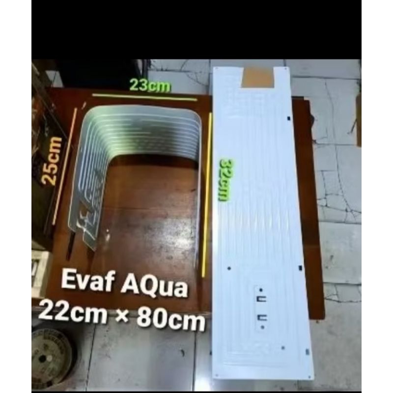 EVAPORATOR KULKAS 1 PINTU MERK AQUA 80+22 cm
