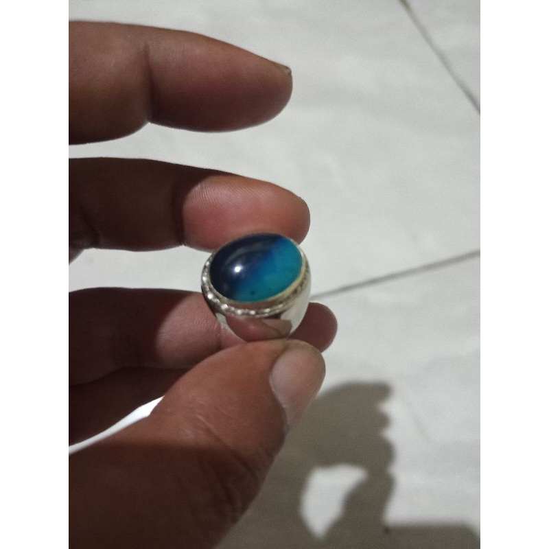 batu bacan Doko dim 17x13 motif antik ring 9
