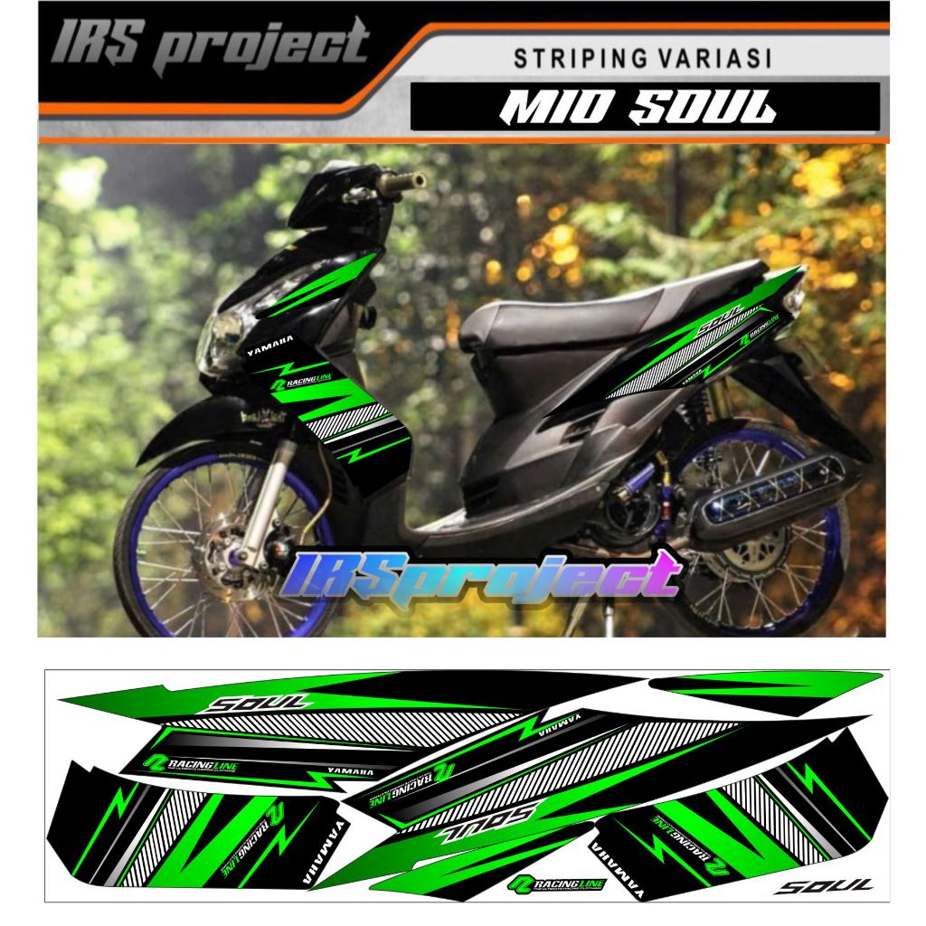 STRIPING TRANSPARAN MIO SOUL KARBU, STRIPING MIO SOUL. STRIPING YAMAHA MIO SOUL KARBU