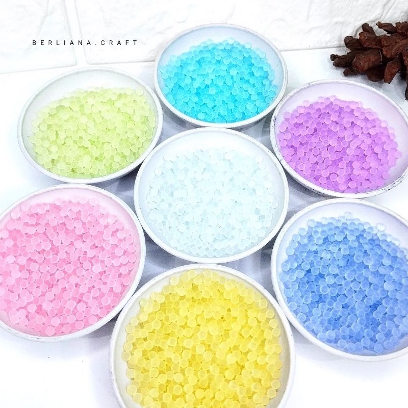 (20g) Manik Bulat Moza 4mm Tanpa Lubang