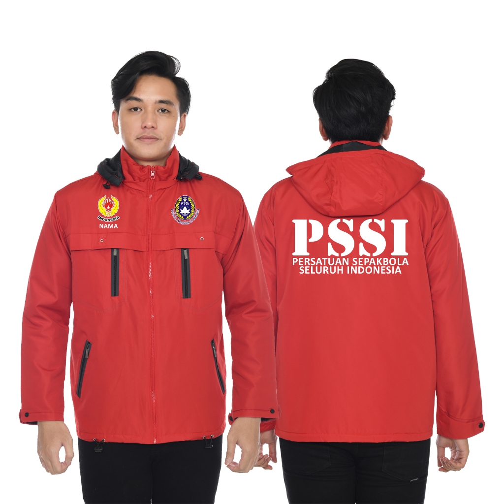 Jaket Olahraga Pssi Terbaru Jaket Pria Wanita Anti Air Gratis Custom Nama Logo/Gambar