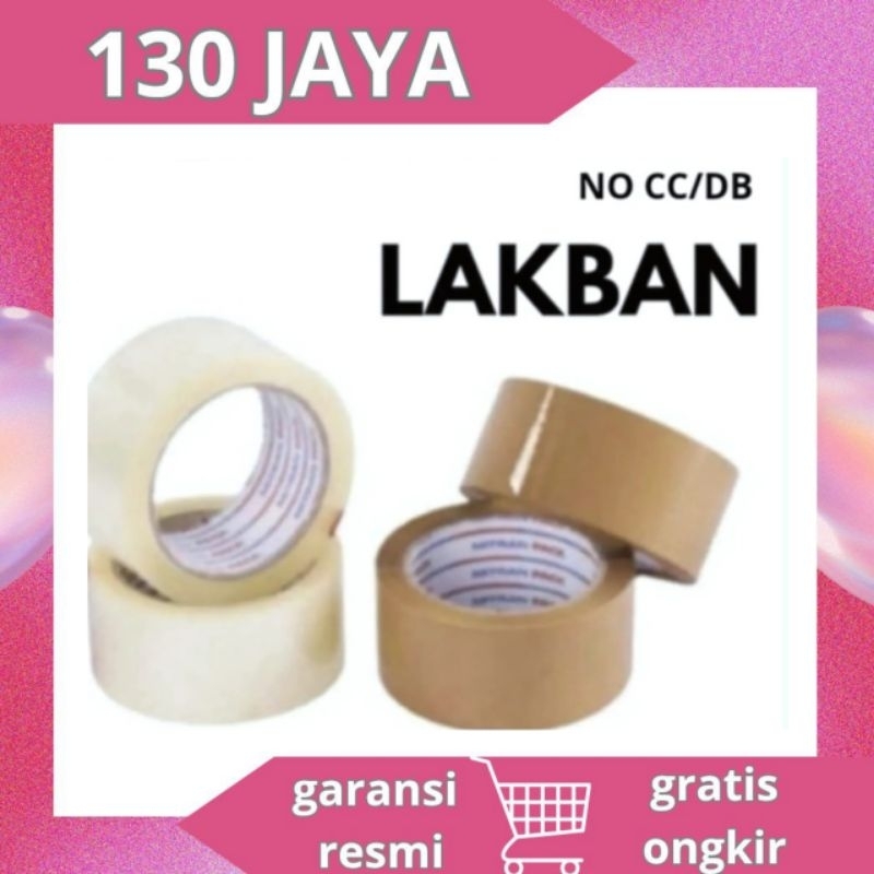 

Lakban bening- Lakban coklat ekonomis 45mmx 90 yard