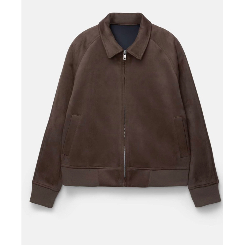 Jaket Suede Cowok Pull&Bear