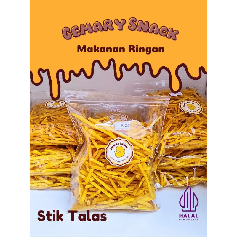 

GEMARY SNACK Cemilan Enak 100 Lezat% STIK TALAS ORIGINAL GURIH, Renyah, Lezat, Enak Banget, Makanan Ringan Murah Meriah