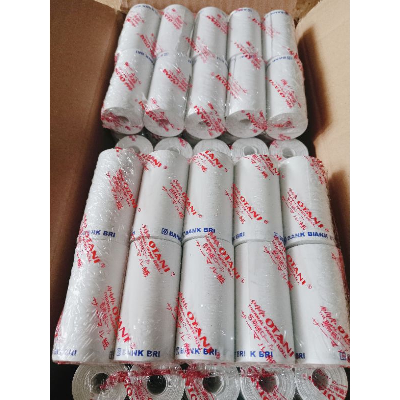 

kertas thermal 57x30mm eds logo bri paket murah 10roll