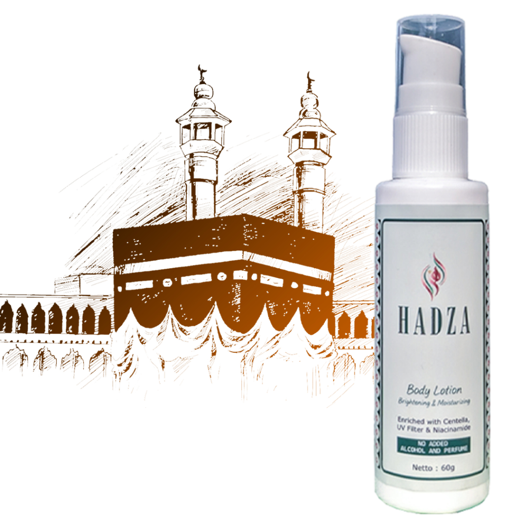 Body Lotion Brightening & Moisturizing by Hadza | Skincare Umroh dan Haji Termurah tanpa alkohol dan