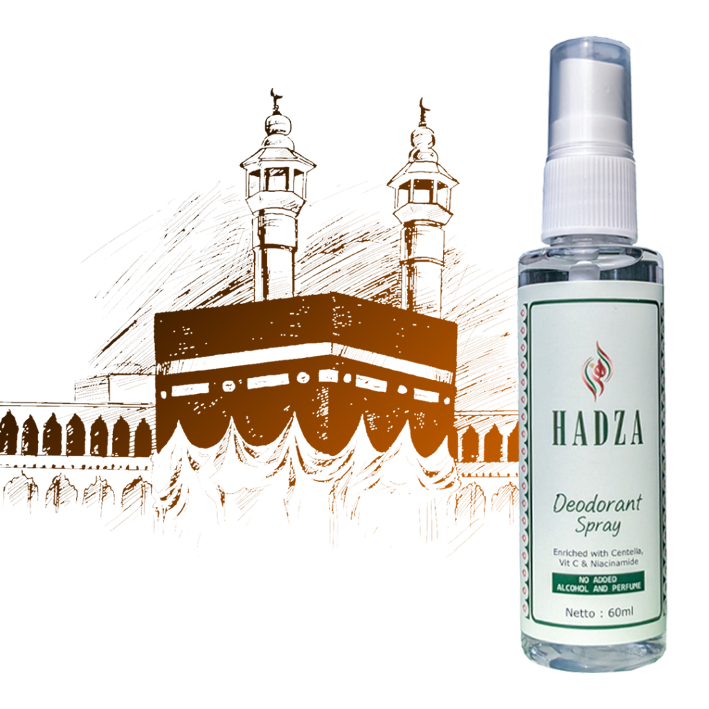 Deodorant Spray by Hadza haramain series | Skincare Umrah dan Haji non Alkohol non Parfum | Wudhu Fr