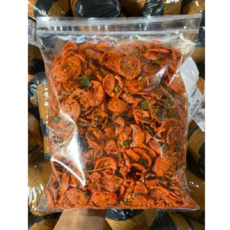 

Sosis goreng pedas gurih kriuk renyah pedas daun jeruk berat 1kg gratis ongkir