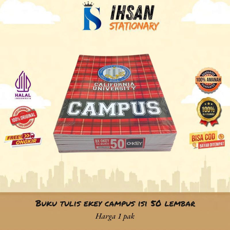 

Buku Tulis Okey Campus 50 Lembar (1 Pack)