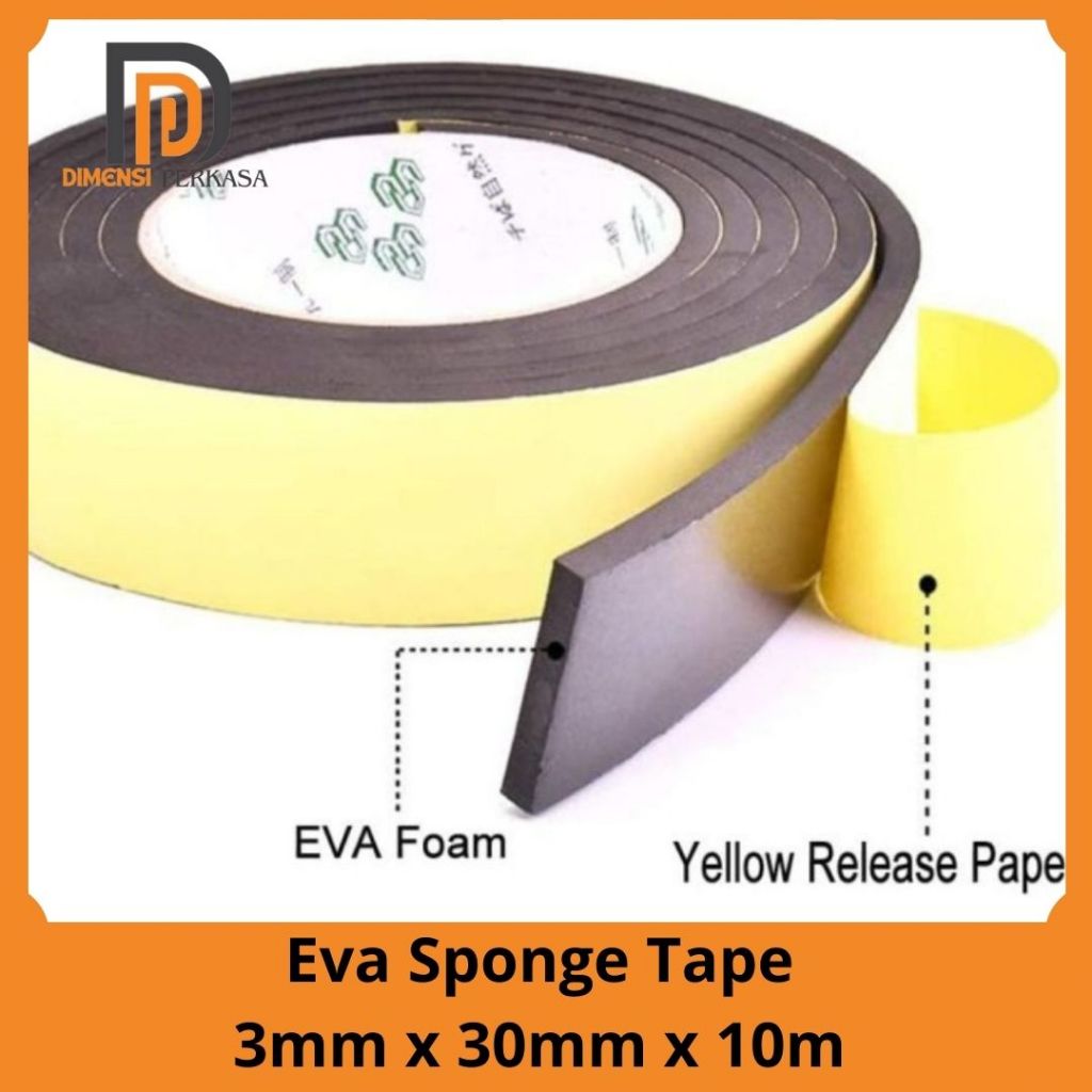 EVA SPONGE TAPE 3MM 30MMx10M / SPONGE TAPE FOAM / SPONS ATI / EVA FOAM