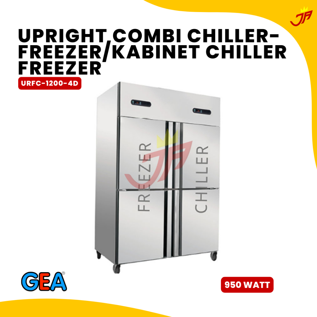 GEA URFC-1200-4D Upright Combi Chiller-Freezer / Kabinet Chiller Freezer