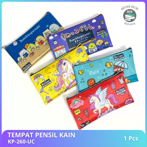 

BOS Kotak Pensil Sleting/Zipper Pencil Pouch/Tepak Pensil Anak