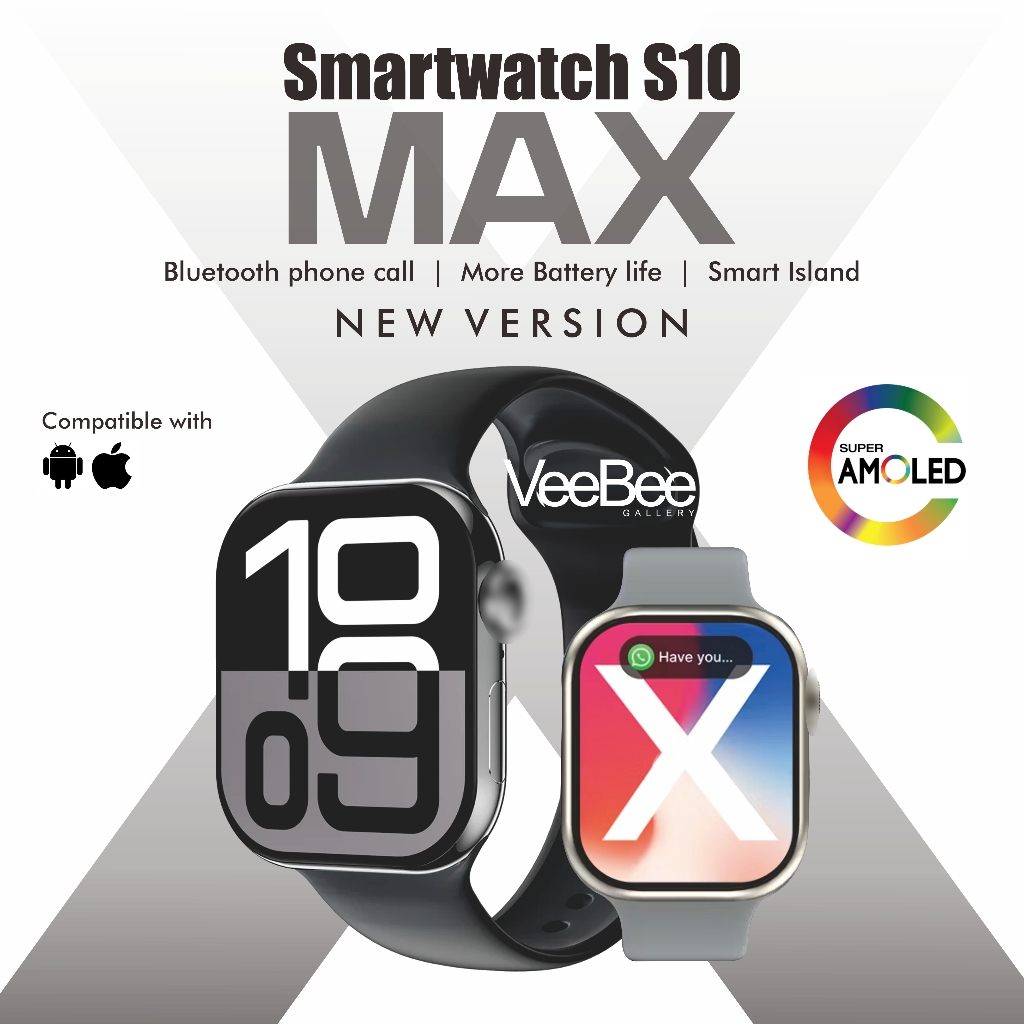 100% Original SmartWatch S10 Pro Max Asli 2.3 Inch Amoled HD Touch Screen 46mm Smart Watch Wanita