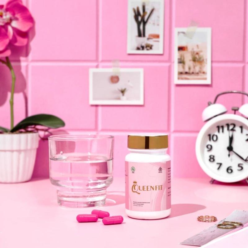 Queenfit Plus+ Hormon Estrogen Pembesar dan Pengencang Payudara Feminime Waria Wanita Thailand 1 Box