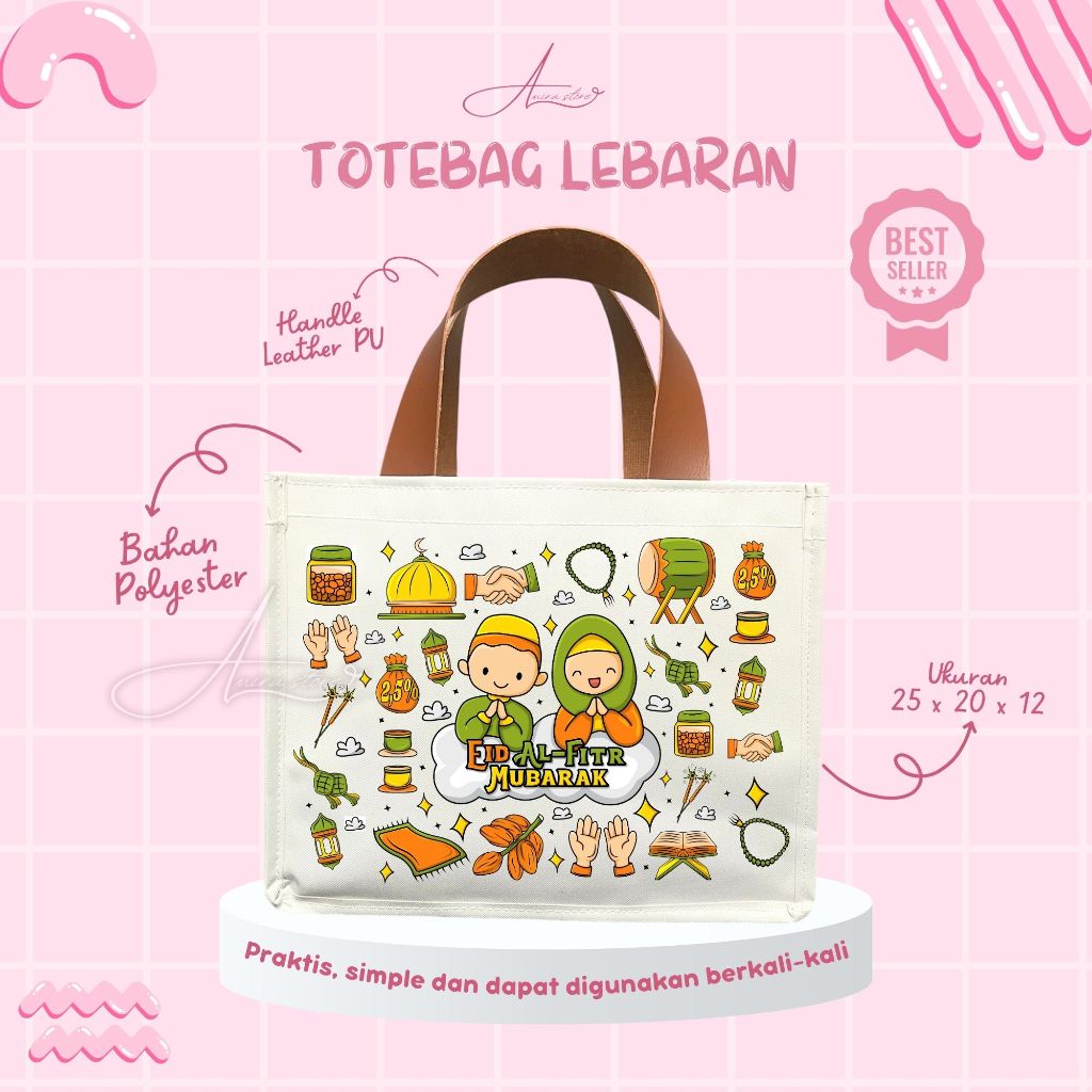 TOTEBAG IDUL FITRI / TAS HAMPERS / HAMPERS IDUL FITRI / TOTEBAG PRINTING / TERMURAH