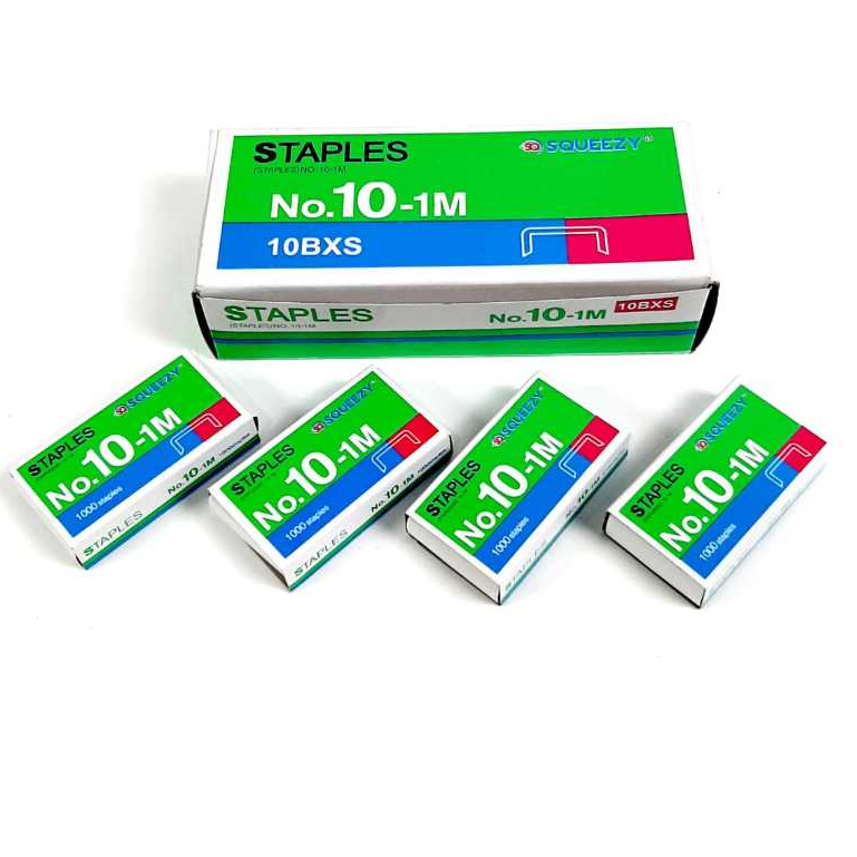 

Harga Grosir ( 1Packs/ 10 Boxes ) ISI /Refill Staples SQUEEZY No.10-1M