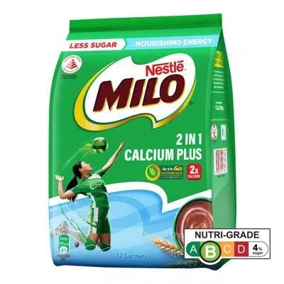 

Milo 2 in 1 Instant Chocolate Malt with Milk Calcium Enriched