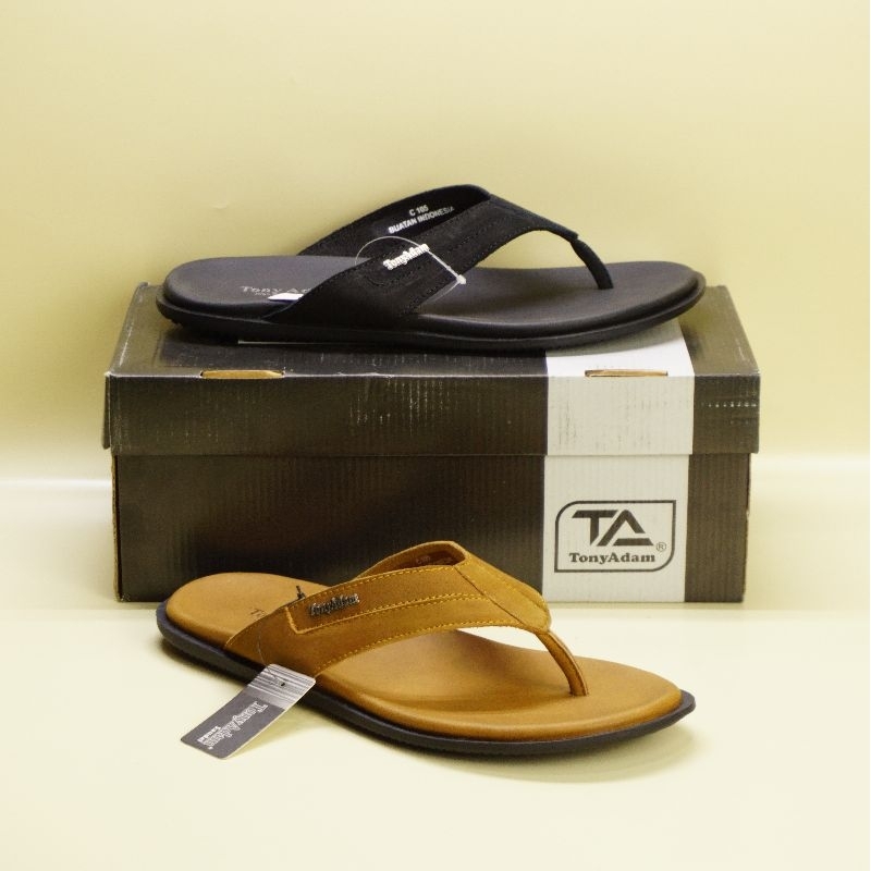 TONY ADAM Sandal Pria Asli Kulit 100% C105